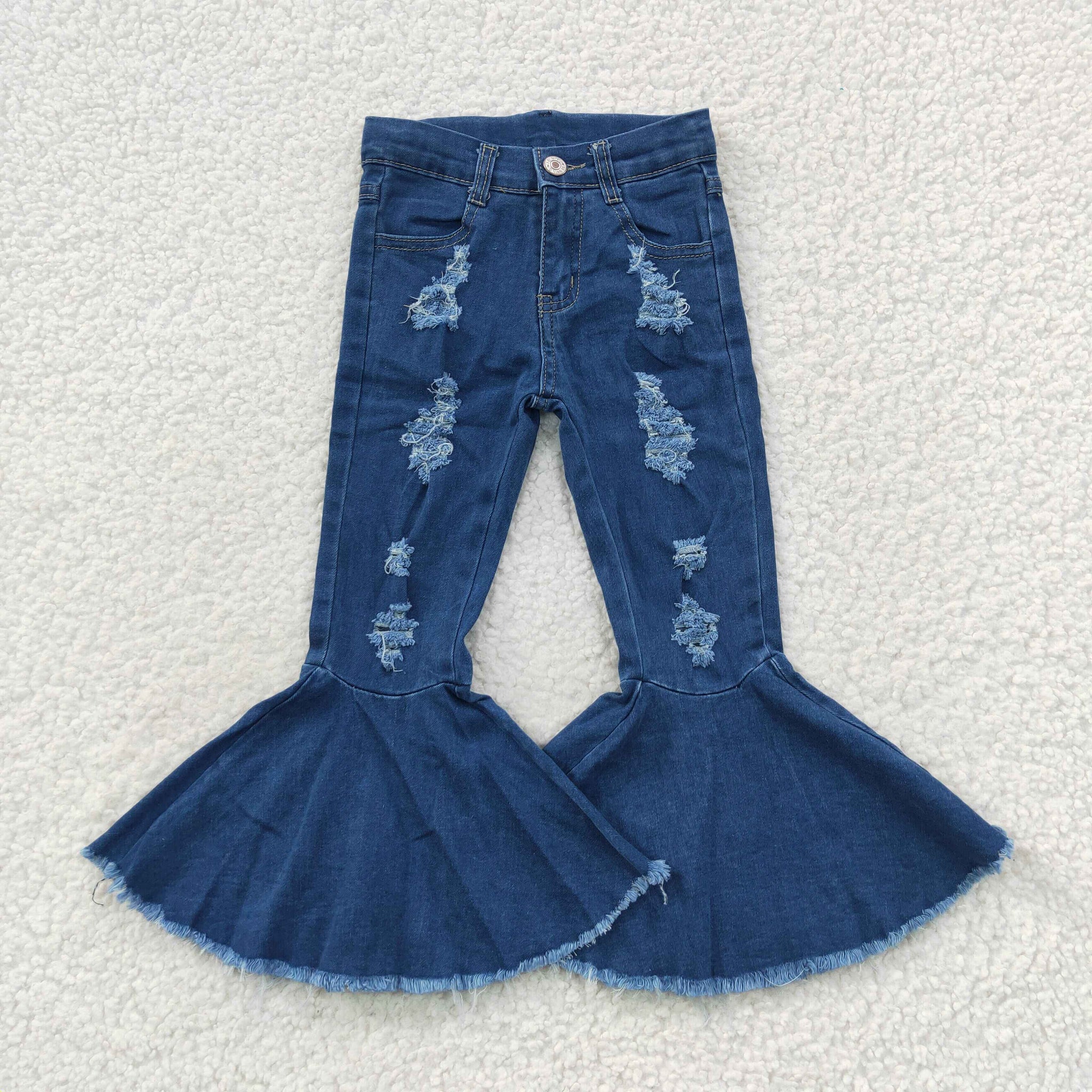 Trendy looks Girl's Denim Bell Bottom Jeans, solid Bottom, Trendy Look in  Different Shades, Comfortable Women's